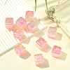 10Pcs Gradient Color & UV Plating Transparent Acrylic Beads OACR-YW0002-25B-5