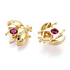 Brass Micro Pave Cubic Zirconia Charms KK-N265-20G-2