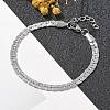 304 Stainless Steel Snake Link Chain Bracelets for Women BJEW-F488-22P-1