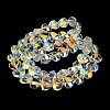 Electroplate Transparent Glass Beads Strands X-EGLA-B012-AB01-3