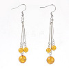 Natural Quartz Crystal Dangle Earrings EJEW-JE02813-04-1