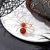 Natural Carnelian Beaded Finger Rings RJEW-TA00210-01-1