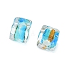 Silver Foil Glass Beads FOIL-D074-01C-3