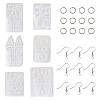 6Pcs DIY Geometry Earrings Silicone Resin Casting Molds DIY-CD0001-27-1