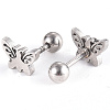 Tarnish Resistant 201 Stainless Steel Barbell Cartilage Earrings EJEW-R147-20-3