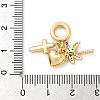 Brass Micro Pave Clear Cubic Zirconia European Dangle Charms KK-D502-13D-G-3