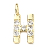 Brass Micro Pave Clear Cubic Zirconia Pendants KK-I476-01G-H-1