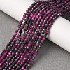 Natural Red Corundum/Ruby and Sapphire Beads Strands G-R462-035-2