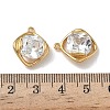 Brass Micro Pave Cubic Zirconia Pendants KK-Z136-20G-3