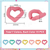 105pcs 7 colors Opaque & Transparent Acrylic Linking Rings OACR-PH0001-99-2