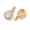 Brass Micro Pave Cubic Zirconia Pendants KK-Z139-09G-02-2