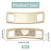 CHGCRAFT 1Pair Brass Cubic Zirconia Shoes Buckles FIND-CA0004-48-5