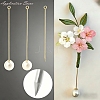 Brass Stick Lapel Pin Clutch Brooch Findings PL-G001-01B-G-4