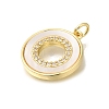 Brass Micro Pave Cubic Zirconia Pendants KK-R002-11A-2