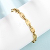 304 Stainless Steel Coffee Bean Chain Bracelets for Women BJEW-F536-11G-4