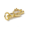 Brass Micro Pave Cubic Zirconia Charms ZIRC-F132-08G-3