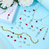 24Pcs Natural Gemstone Birthstone Pendants PALLOY-SW00119-4