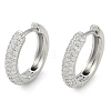 Rack Plating Ring Brass Micro Pave Cubic Zirconia Hoop Earrings EJEW-Z059-12P-2