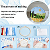Mountain Scenery Hanging Painting Needle Felting Kit for Beginners DIY-WH0568-20-8