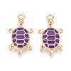 Alloy Enamel Pendants PALLOY-T092-26G-05-1