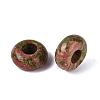 Natural Unakite European Beads G-Q602-04J-2