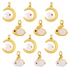 12Pcs 4 Style Alloy Glass Charms FIND-SZ0002-85-1