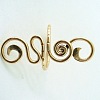 Boho Adjustable Brass Twisted Wire Wrapped Long Toe Rings FS-WGB3A04-01-3