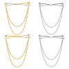 4Pcs 2 Colors Alloy Hanging Chain Brooch FIND-GA0008-66-1