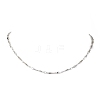 304 Stainless Steel Oval link Chain Necklaces NJEW-JN04745-1