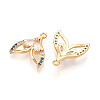 Brass Micro Pave Cubic Zirconia Pendants X1-KK-N261-103G-2