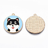 Eco-Friendly Alloy Enamel Pendants X-ENAM-Q437-052B-NR-2