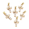 Brass Micro Pave Cubic Zirconia Pendant LS-ZIRC-P089-21G-1