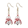 Glass Dangle Earrings EJEW-JE06046-1