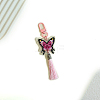 Plastic Butterfly Pendant Decorations PW-WGEC085-06-1