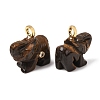 Natural Tiger Eye Carved Pendants G-H357-01G-07-2
