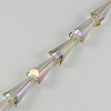 Transparent Electroplate Glass Beads EGLA-R079-18x10mm-12-2