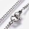 Non-Tarnish 304 Stainless Steel Curb Chains Necklaces NJEW-L167-17-P-1