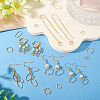 24Pcs 2 Colors Brass Linking Rings KK-TA0003-08-6
