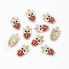 10Pcs Alloy Enamel Pendants ENAM-YW0004-58B-1