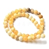 Natural Yellow Jade Beads Strands X-G-F591-17-8MM-8