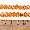 Electroplate Transparent Glass Beads Strands EGLA-A046-01C-07-4