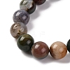 Natural Indian Agate Beads Stretch Bracelets BJEW-I319-01I-3