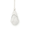 Natural Howlite Cone Pointed Dowsing Pendulums G-A249-02S-01-2