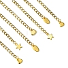 12Pcs 4 Styles 304 Stainless Steel Chain Extender FIND-FS0002-96A-2