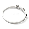 Non-Tarnish 304 Stainless Steel Butterfly Hinged Bangle for Women BJEW-D055-05P-2