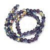 Electroplate Transparent Glass Beads Strands EGLA-K015-18P-2