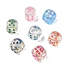 UV Plating Transparent Acrylic Beads OACR-H054-13-1