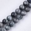 Natural Hawk's Eye Beads Strands X-G-S333-6mm-027-1