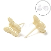 Hypoallergenic Bioceramics Zirconia Ceramic Butterfly Stud Earrings EJEW-C065-01A-1