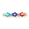 Alloy Evil Eye Enamel Connector Charms FIND-TAC0016-24C-1